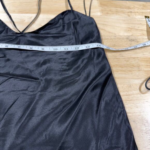BIRGITTE HERSKIND NWT Timo Slip Dress Maxi Black Size M/8 US Satin Open Back - Picture 5 of 14